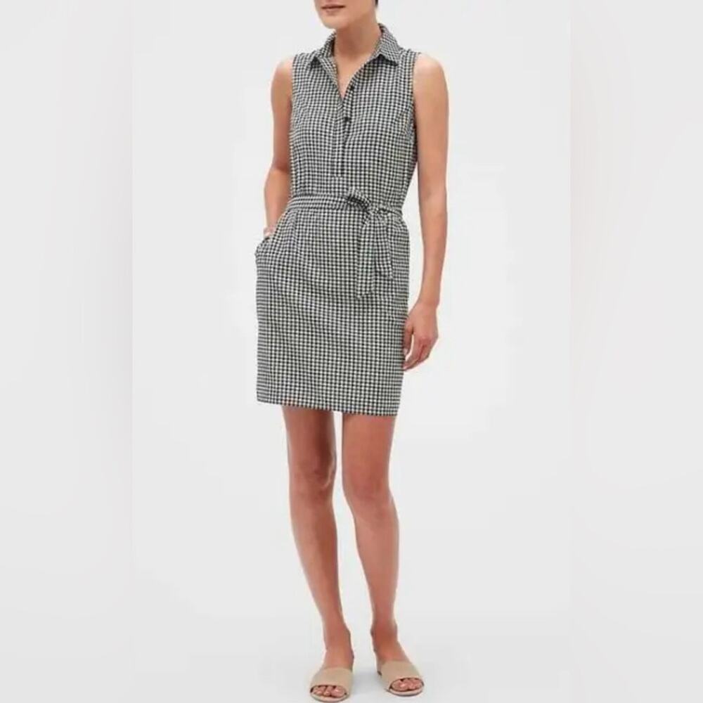 Banana Republic‎ Casual Shirt Dress Elephants 6 Small Belted Soft MIDI Career